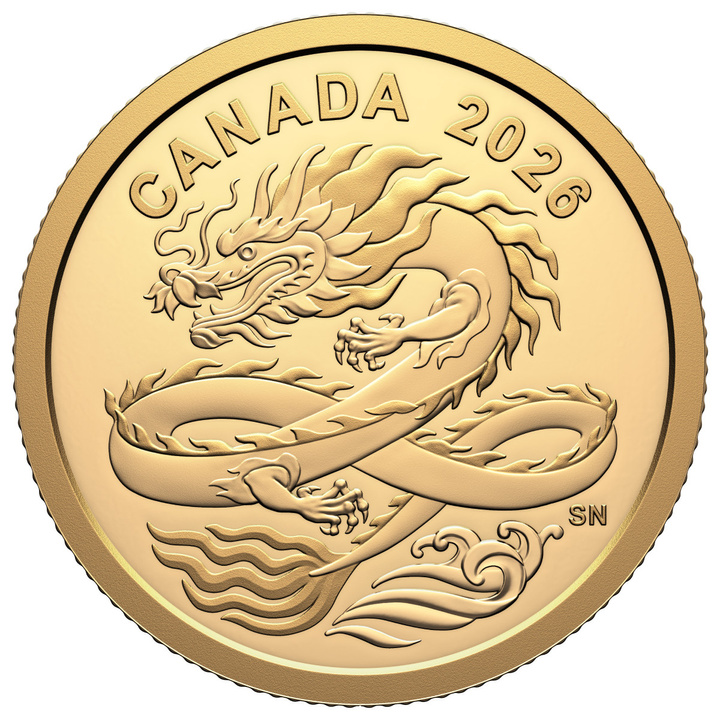 Kanada: Lucky Dragon 8 $ Zlato 2026 Proof