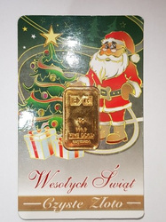 EXG 5 gram Gold Bar Merry Christmas