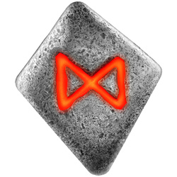 Germania Mint: Runes - Dagaz coloured 1 oz Silber Bar Antique Finish