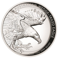 Aquila australiana 10 once d'argento 2020 Proof High Relief