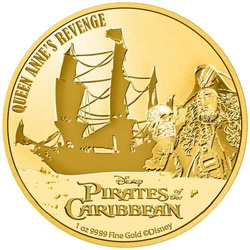 Niue : Disney Pirates des Caraïbes - Queen Anne's Revenge 1 once d'or 2022