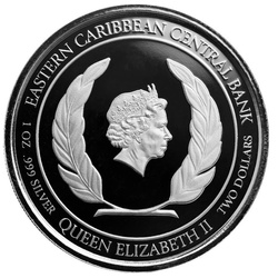 St. Vincent & The Grenadines: War Ship coloured 1 oz Silber 2022 Proof (Milk Spot)