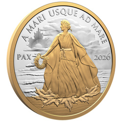 Canada: Peace Dollar Gilded 1 oz Silver 2026 Proof