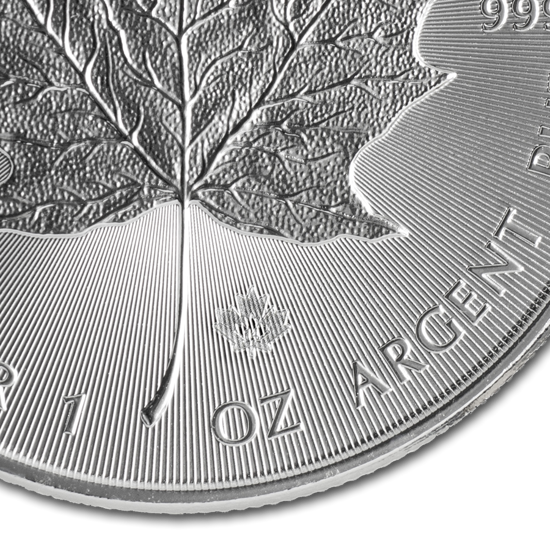Canadiense Maple Leaf 1 oz Plata Diversas Rentas Vitalicias (Milkspot)