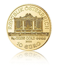 Wiedeński Filharmonik 1/10 uncji Złota 2021