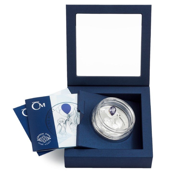 Niue: Moneda de Cristal - Hello Baby $2 Srebro 2023 Proof