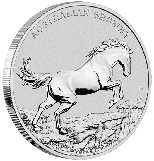 Australský divoký kůň – Brumby 1 unce stříbra 2021
