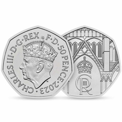 Încoronarea Majestății Sale Regele Charles al III-lea 50 pence Cupronichel 2023