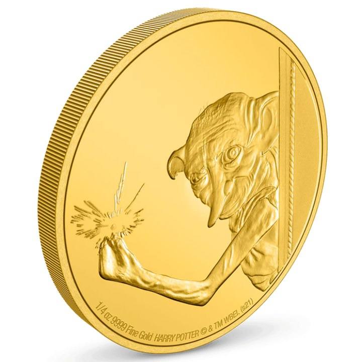 Niue: Harry Potter Classic – Dobby, domácí skřítek 1/4 unce zlata 2021 Proof