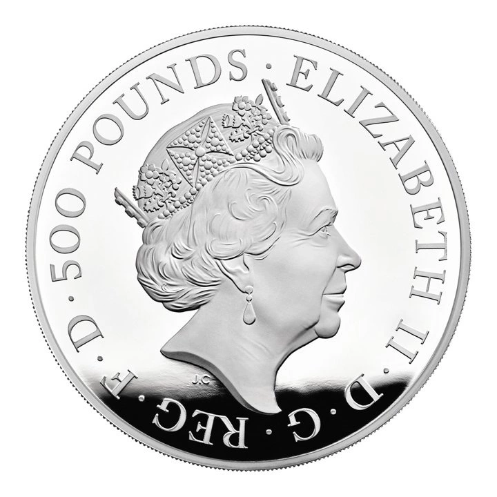 The Royal Tudor Beasts: The Yale of Beaufort 1000 gramos Plata 2023 Proof