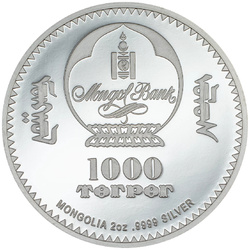  Mongolia: Peter Carl Fabergé - Imperial Coronation Egg coloured 2 oz Silver 2024 Proof High Relief Coin