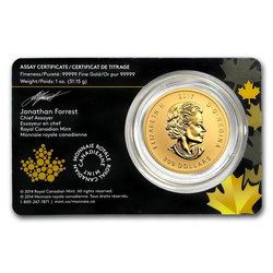 Llamada de la Naturaleza: Wapiti Deer 1 oz Oro 2017 (moneda en tarjeta)