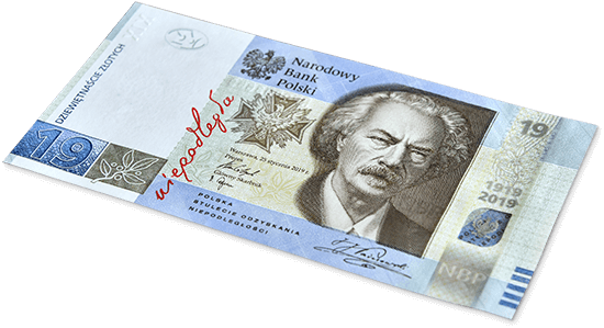 Banknot NBP "100-lecie powstania Polskiej Wytwórni Papierów Wartościowych" 2019