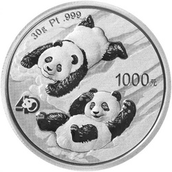 Panda chinois 30 grammes de platine 2022