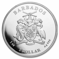Barbados: Caribbean Pelican 1 oz Silber 2022