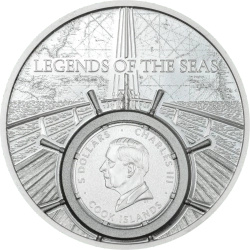 Cook Islands: Legends of the Seas – Santa Maria kolorowany 1 uncja Srebra 2026 Proof 