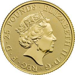 Královniny bestie: Skotský jednorožec 1/4 unce zlata 2018