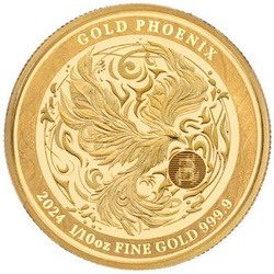 Niue: Phoenix 1/10 oz Gold 2024 Prooflike Coin