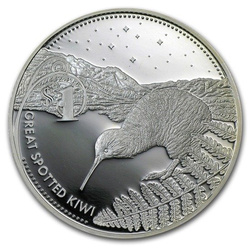 Kiwi 1 unce stříbra 2007 Proof