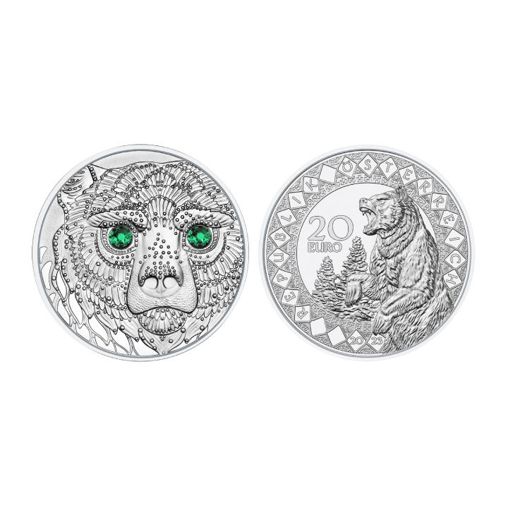 América - El Poder Curativo del Oso 20 Euro Plata 2023 Proof