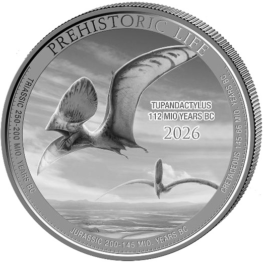 Pièce d’argent Prehistoric Life II - Tupandactylus 1 once d’argent 2026