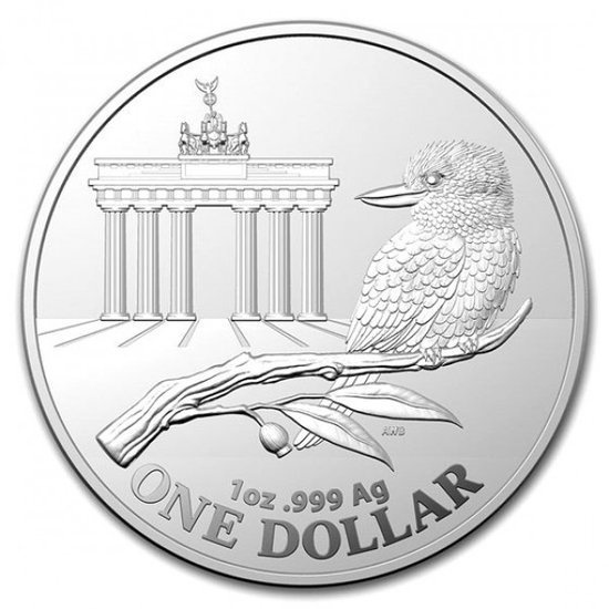 Brama Brandenburska i Kookaburra 1 uncja Srebra 2020