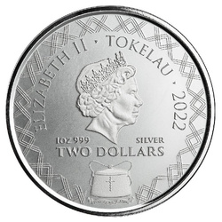 Tokelau: Komodo Dragon 1 oz Silver 2022