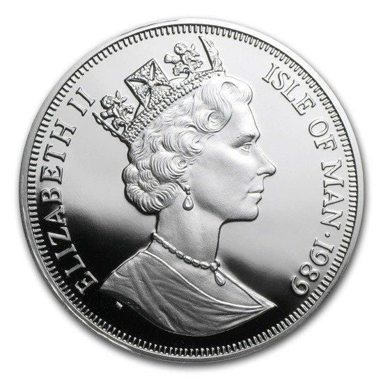 Isle of Man Série kočky: Perská kočka 1 unce stříbra 1989 Proof