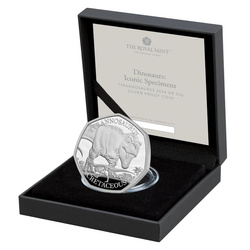 Dinosaures : spécimens emblématiques - Tyrannosaurus Rex 50 pence en argent 2024 Proof