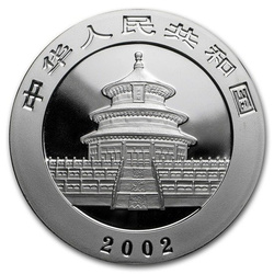 China Panda 1 oz Silber 2002