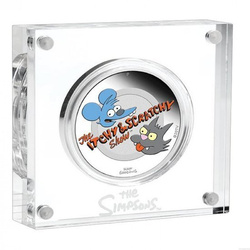 Itchy and Scratchy coloré 1 once d'argent 2021 Proof