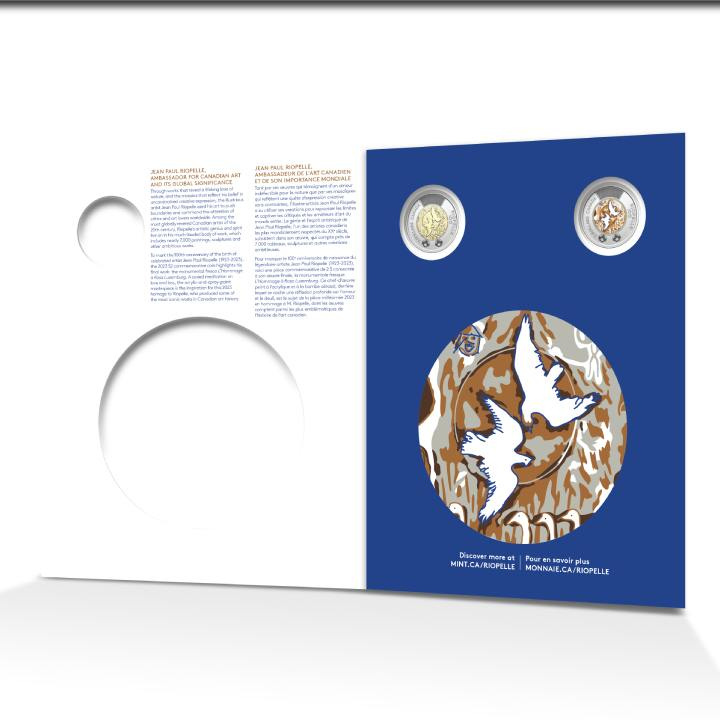 Zestaw Canada: 100. rocznica urodzin Jean-Paul'a Riopelle' - Commemorative Collector Keepsake Card 7 monet 2023