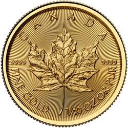 Feuille d'érable canadienne 1/10 once d'or 2025