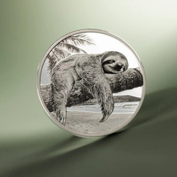 Silbermünze Cook Islands: Seven Deadly Sins – Sloth koloriert 1 Unze Silber 2026 Proof