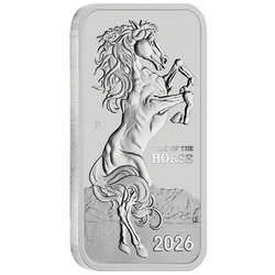 Münzbarren der Perth Mint: Lunar III – Jahr des Pferdes 1 Unze Silber 2026