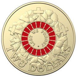 Zestaw 14 monet: 35th Anniversary of the Two Dollar kolorowany Brąz Aluminiowy 2023 