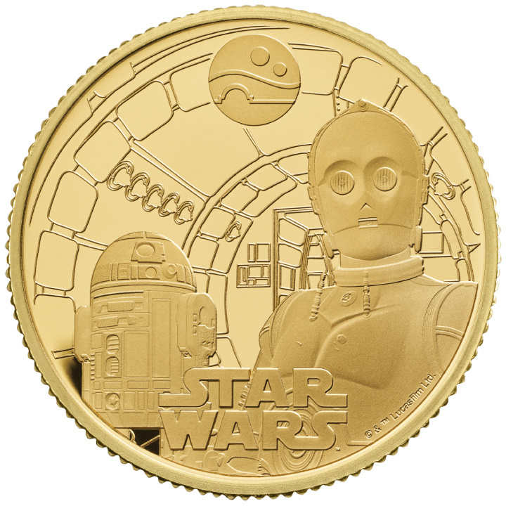 Star Wars : R2-D2 et C-3PO 1/4 once d'or 2023 Proof