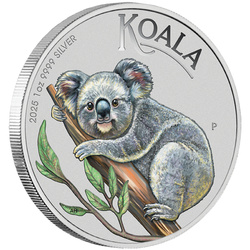 Koala kolorowana 1 uncja Srebra 2025 (Brisbane Money Expo Anda Special) 