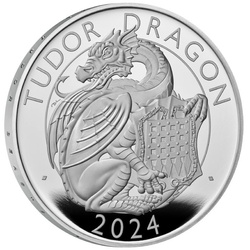 The Royal Tudor Beasts - The Tudor Dragon Silver Proof Two-Coin Set 2024