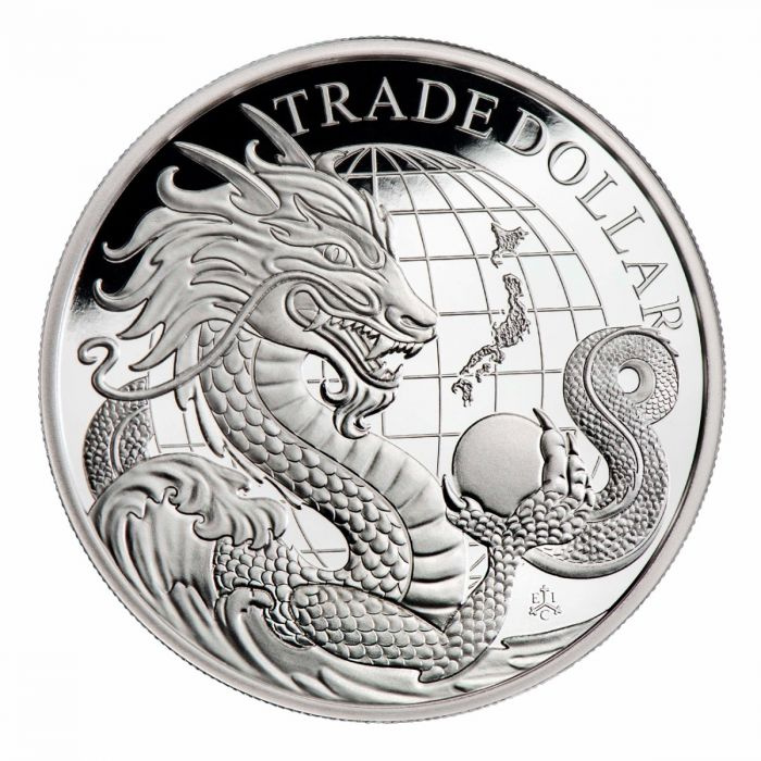 Szent Ilona Modern japán kereskedelmi dollár 1 uncia ezüst 2023 Proof