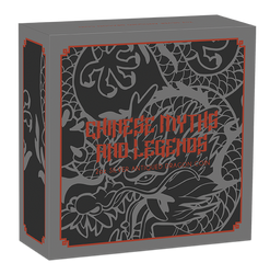 Chinese Myths and Legends: Dragon 2 uncje Srebra 2022 Antiqued Coin