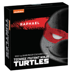 Tuvalu: Teenage Mutant Ninja Turtles - Raphael coloured 1 oz Silver 2025 Proof