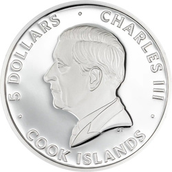 Srebrna Moneta Cook Islands: Bionics - Orchid kolorowany 1 uncja Srebra 2026 Proof