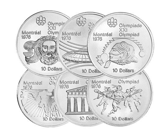 Montreal Summer Olympic Games 48.6 gSilver 1976 Condition: 2 (Various types)