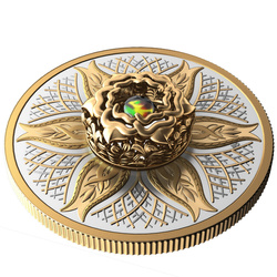 Canada: Dancing Ammolite - Elements of Nature "Air" Silber 2024 Gilded Proof Coin