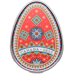 Canada: Uovo di Pasqua $20 colorato Argento 2025 Proof