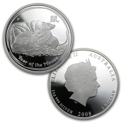 Perth Mint: Lunar II – Rok Myszy Zestaw 4 monet 2008