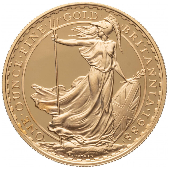 Britannia 1 oncia d'oro 1988 Proof PF67 NGC Ultra Cameo