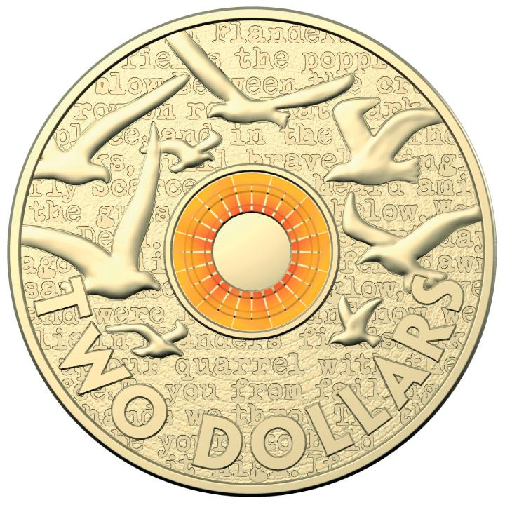 Serie de 14 monedas: 35 Aniversario de los Dos Dólares de color Bronce 2023