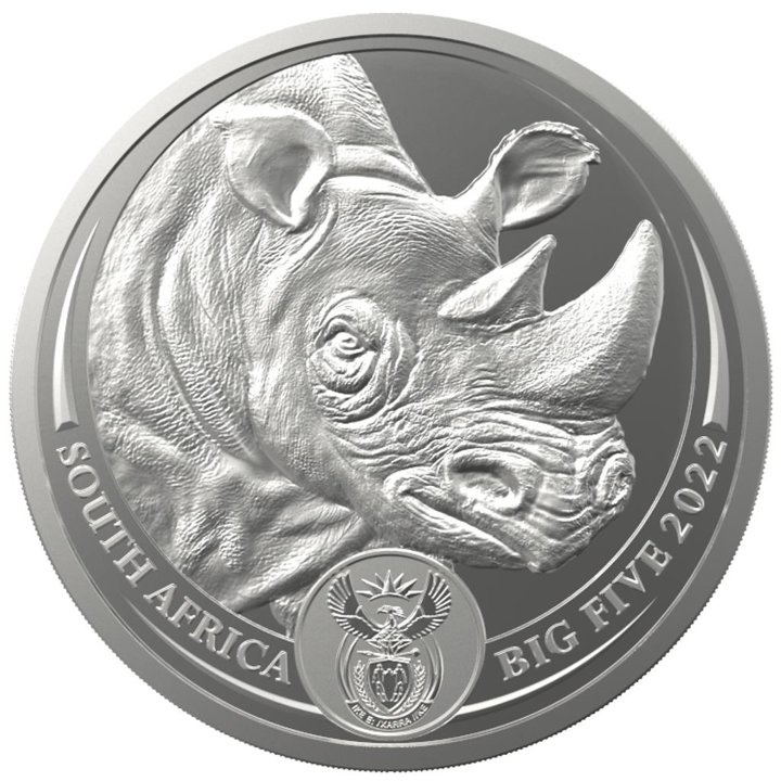 Big Five II: Rinoceronte 1000 gramos Plata 2022